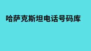 哈萨克斯坦电话号码库