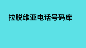 拉脱维亚电话号码库